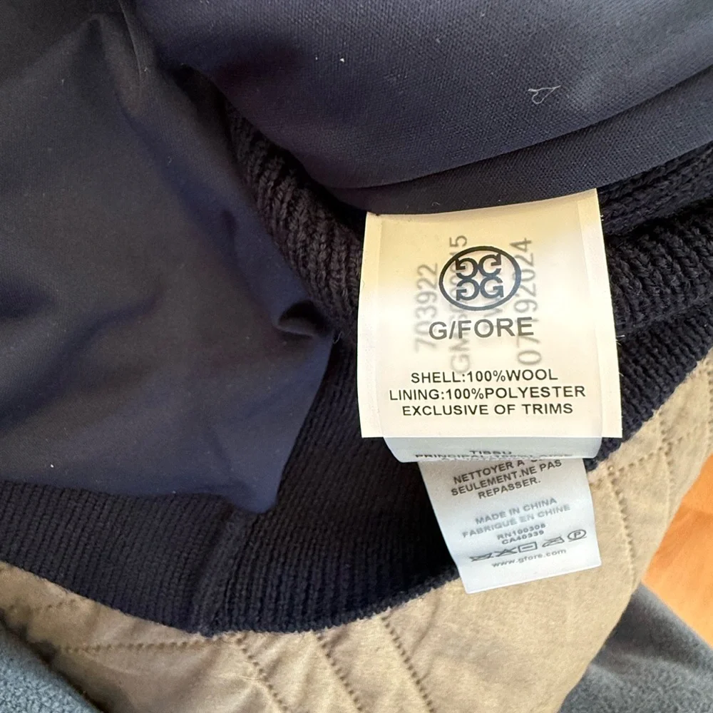G/FORE Wind Breaker Merino  Wool quarter zip pullover - Picture 3 of 5